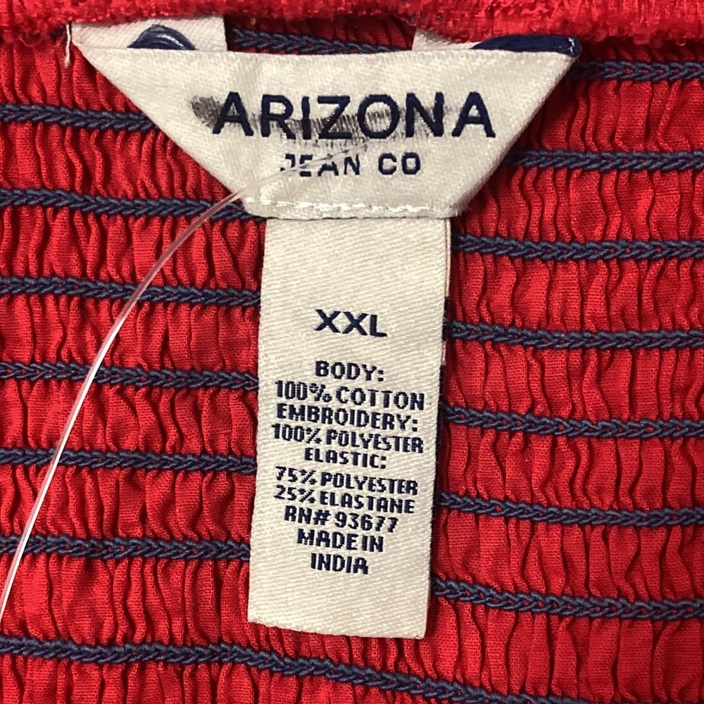 New Arizona Summer Top With Smocking    Size XXL - Picture 3 of 5